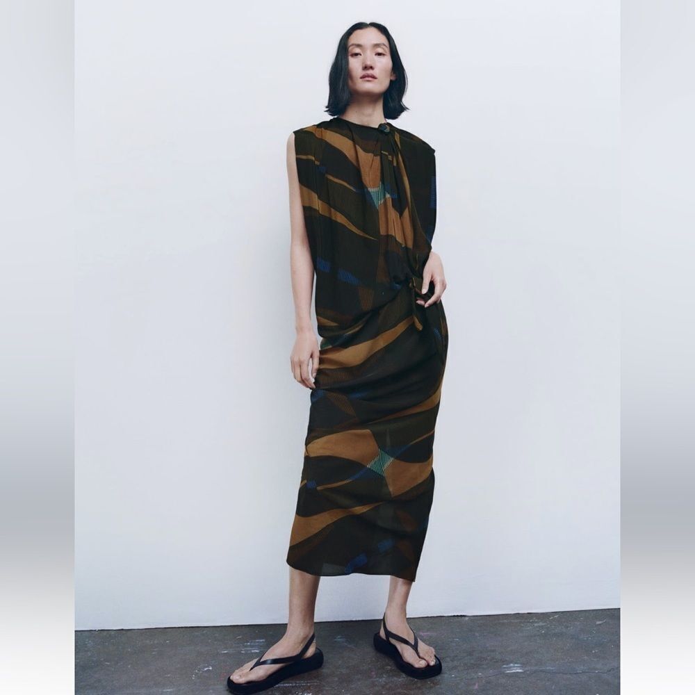 Zara limited edition draped dress NWT - Picture 5 of 7